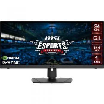MSI Optix MPG341QR 34 UltraWide Quad HD LCD Monitor - 3440 x 1440, 144Hz, G-SYNC Compatible, Negro