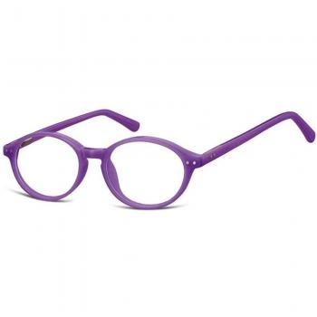 Oval Full Rim Plastic Kids' Prescription Glasses - Purple - Size 45 - Blue Light Block Available - SmartBuy Kids