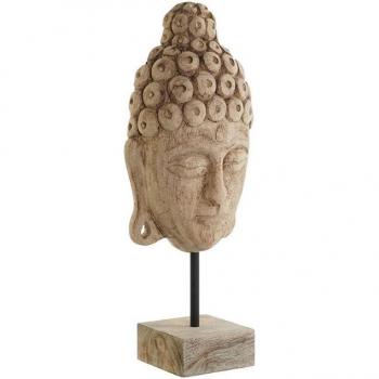 Figura Decorativa Buda Oriental Marrón Natural 20 x 12 x 48 cm DKD Home Decor