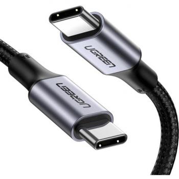 Cable USB-C UGREEN 1m Negro con conector reversible, transferencia de datos rápida y carga eficiente