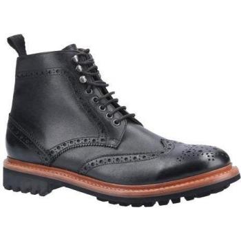 Cotswold Mens Rissington Commando Lace Up Leather Dress Boot (Black) - Size UK 7