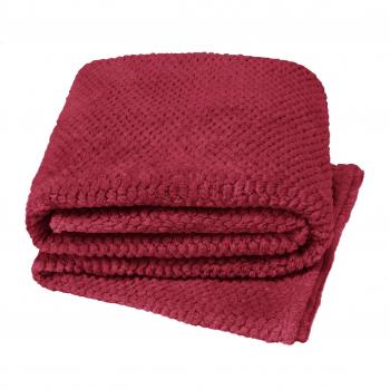 Ideal para cama manta suave y acogedor Teddy, palomitas de maíz, silla o sofá, 100% poliéster/poliéster, Rojo, 130x180