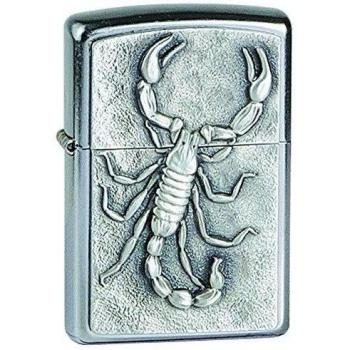 Zippo Emblem Scorpion Mechero, Metal, Street Chrome, 3.5x1x5.5 cm