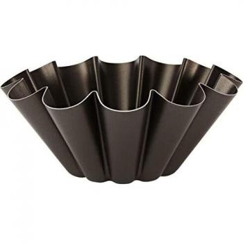 Lacor Flanero Rizado Movil Aluminio Antiadherente, Material, Negro, 22 Ø