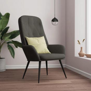 Silla de relax terciopelo gris oscuro vidaXL