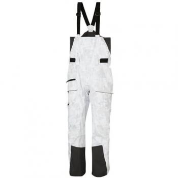 Helly Hansen Men's Sogn Waterproof Insulated Bib Shell Ski Pants - Grey Fog Snow Camo Aop (Size S)