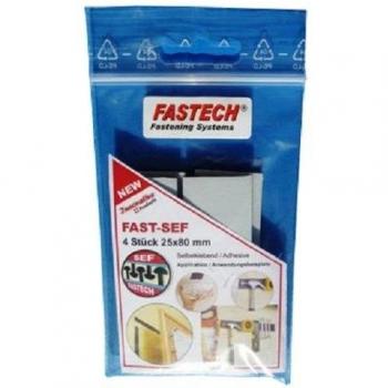 Cinta de velcro autoadhesivo FASTECH 4 lotes casi SEF HM 25 x 80 mm, negro, 920-330 - Bag