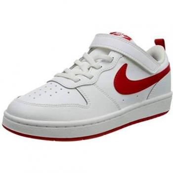 Nike Court Borough Low 2, Zapatillas Baloncesto Niño para Niños, White/University Red