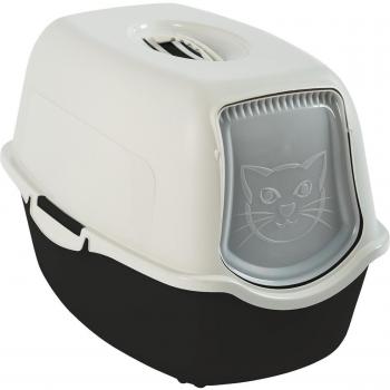 Arenero para Gatos Bailey con Tapa y Base Negra Rotho My Pet Eco Toilet