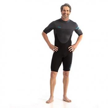 Traje neopreno Jobe Perth 3/2 mm manga corta negro gris con cremallera en la espalda