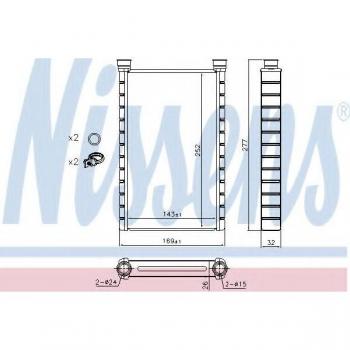 Radiador de calefacción Nissens 70527, intercambiador de calor interior