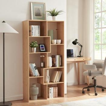 Librería Hå de Bambú Natural con 8 Compartimentos 160x80x30 cm