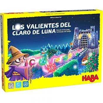 HABA 306486 - Los Valientes del Claro de Luna - Rescate de Las Joyas hechizadas del Castillo, Juego Infantil de Mesa de acumulación. Más 5 años