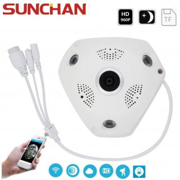 Cámara Wifi Panorámica IP Gran Angular 360° Vrcam Ojo de Pez 4 Cámaras en 1