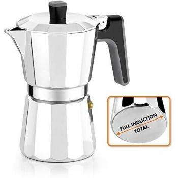 BRA Perfecta – Cafetera Italiana Inducción, Aluminio, capacidad 12 tazas, color plata