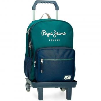 Mochila Pepe Jeans Ben 40 cm dos compartimentos con carro