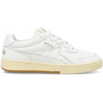 Palm Angels Men's University Low-Top Sneakers in White | Size 40 | PMIA078E23LEA002 Color 0101