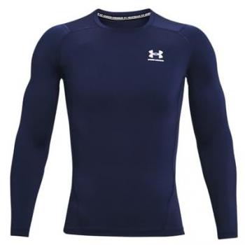 Camiseta de manga larga HeatGear Armour para hombre - Azul oscuro, compresión, tecnología que regula la temperatura, material ligero y transpirable, diseño ajustado