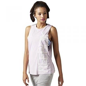 Reebok y Muscle Camiseta sin Mangas, Mujer, Morado