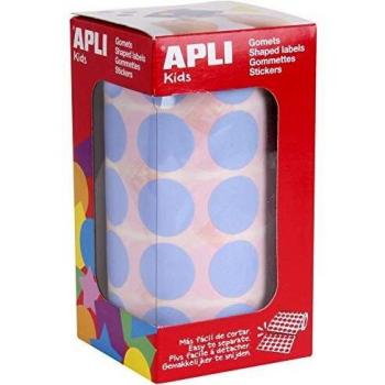 Apli Kids 16723 Rollos Gomets Redondos Azul Claro, 20,0 Mm