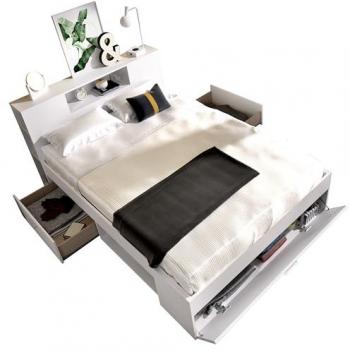 Cama Nido Compacta Lanka con Cabecero Blanco 150x190 cm