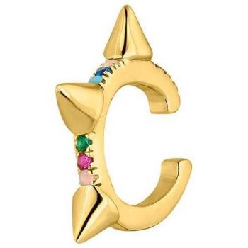Ear Candy - Pendiente ear cuff Punk de plata bañado en oro amarillo 18k