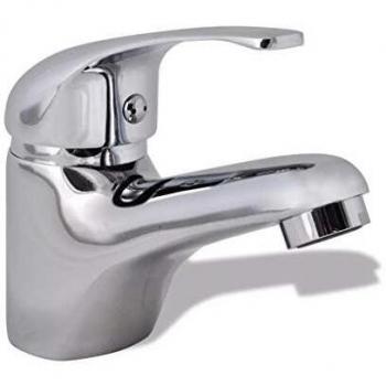 vidaXL Mango Solo Grifo de Lavabo Baño Grifo Mezclador