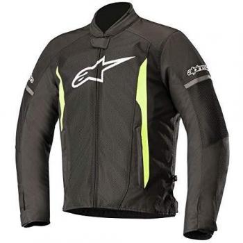 Alpinestars Chaqueta de motorista T-faster Air Jacket Black Yellow Fluo, negro/amarillo neón, 4XL