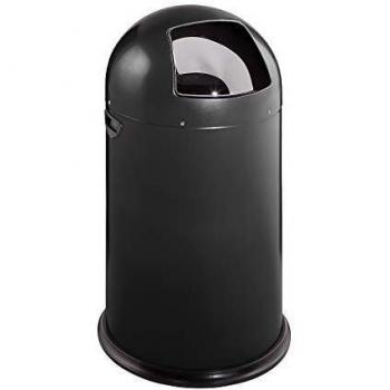 Cubo de Basura Push de 40 L sin Pedal, Altura 740 mm, Color Negro