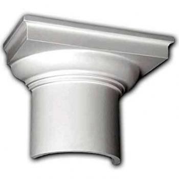 Capitel de Media Columna Dorica Blanco 115002 Elemento Decorativo Profhome