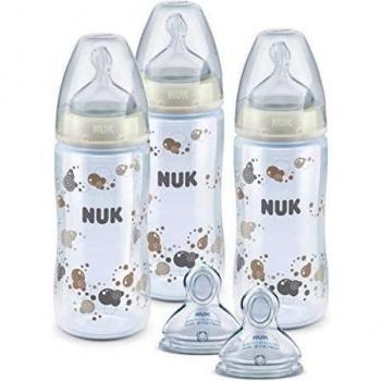 NUK First Choice 10225117 3 Plus - Set de 2 Biberones y Chupones, Dos Piezas, 0-6 meses