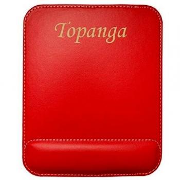 Almohadilla de cuero sintético de ratón personalizado con el texto: Topanga