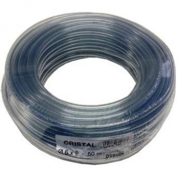 Manguera Flexible de PVC Transparente para Alimentos, 50m, Diámetro Interior 6mm, Grosor de Pared 1.5mm
