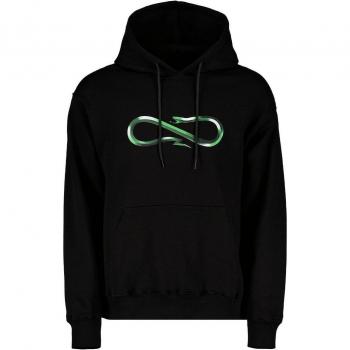 Black Steel Logo Hoodie for Men - XL Long Sleeve