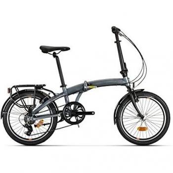 Conor Bicicleta Plegable Denver Gris, Adultos Unisex, Grande