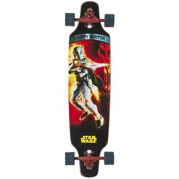 Powerslide - Star wars bounty hunter caer a través estándar negro longboard,