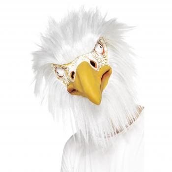 Smiffy's - Máscara de águila, de látex, color blanco