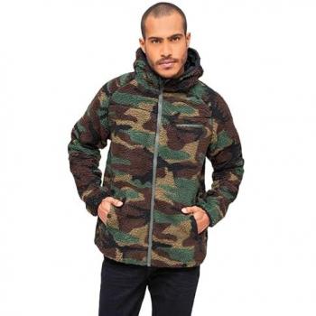 Brandit Teddyfleece Worker Jacket - Woodland Green, 4XL, Men's Outerwear