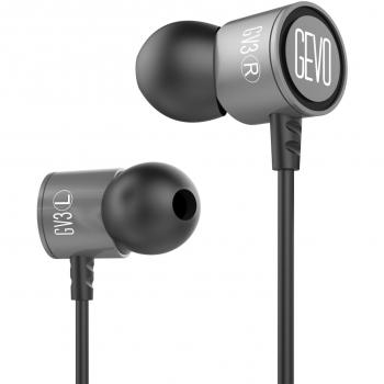 e-bour de oído para deporte corriendo Fitness exterior GV3 resistentes al sudor in-Ear auricular estéreo confortable con Micro para iPhone 5 6 6plus iPad Laptop Macbook MP3 MP4 Players, negro y gris, GV3