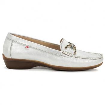 Fluchos F1920 Mocasín Plano de Piel para Mujer - Negro