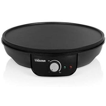 Tristar BP-2637 Crepera eléctrica, temperatura regulable, superficie antiadherente, 30 cm de diámetro, incluye espátula, 1000 W, Negro