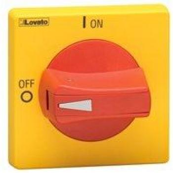 Manilla Lovato Eléctrico GAX63 Amarillo/Rojo con Bloqueo IP65