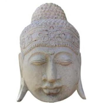 Romimex Decoración de Pared Beige Buda 30 x 50 x 10 cm