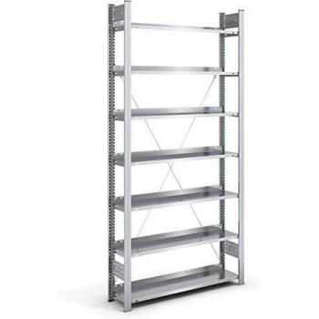 Estantería ensamblable para archivadores Hofe, galvanizada, altura 2350 mm, unidireccional, dimensiones 1000 x 300 mm