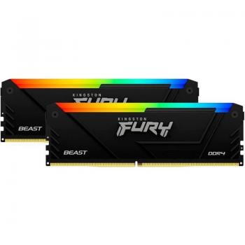 Kingston FURY Beast RGB 16GB Kit (2 x 8GB) DDR4-3200 CL16 Memory Module