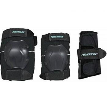 Pack de Protecciones para Patinaje Powerslide Estándar Negro - 3 Piezas, Talla Grande