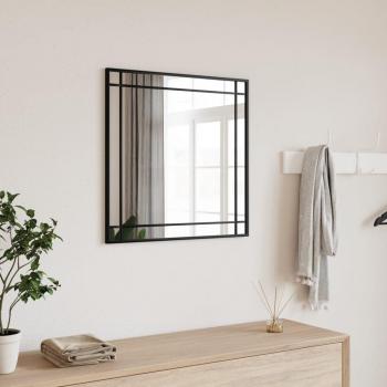 Espejo de Pared Cuadrado Decoración Colgante para Salón Hierro Negro Dimensiones 30 x 30 cm, 40 x 40 cm, 30 x 60 cm y más