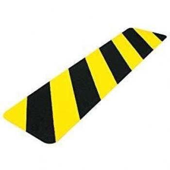 Tarifold Es 197614- Tira de Señalización Seguridad Adhesiva Suelo, Uso Interior/Exterior en Suelos Rugosos y Escaleras, Antideslizante 610 x 150mm- Amarillo/Negro, 1 u.