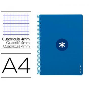 CUAD ESP LP AZ OSCURO A4 CUAD 4 MM 80 ANTARTIK TAPA DURA 80H