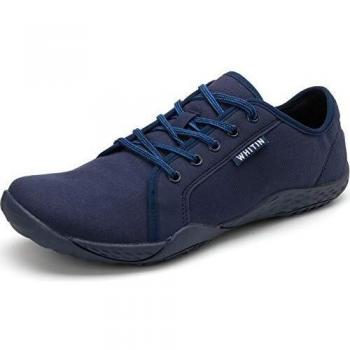 WHITIN Lona Zapatilla Minimalista de Barefoot Trail Running para Hombre Zapato Descalzo Correr Deportivas Fitness Gimnasio Calzado Asfalto Azul 42 EU